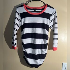Women’s Karissa & Me Maternity Blue White Striped Long Sleeve Size Small